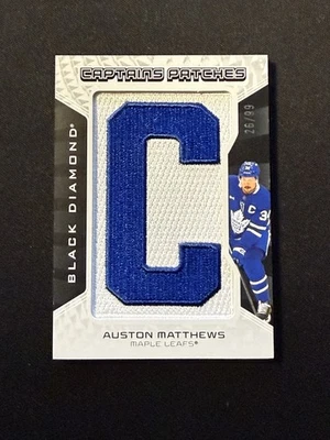2025-26 BLACK DIAMOND AUSTON MATTHEWS #26/99 CAPTAINS PATCHES MAPLE LEAFS - Image 1 of 2