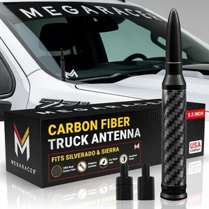Antena bala de fibra de carbono anodizada 50 Cal | Silverado 1500 GMC Sierra 1999-... - Imagen 1 de 7