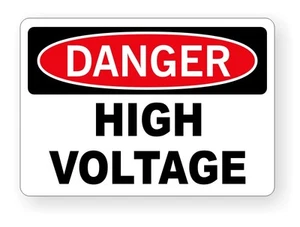 DANGER - High Voltage 2x3 Vinyl Decal Sticker Arc Safety Label Electrical Panel - Picture 1 of 1