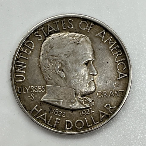 1922 Ulysses S. Grant Commemorative Half Dollar With Star Cover