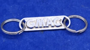 GMAC Keychain Logo Keyring Silvertone Metal Vintage - Picture 1 of 4