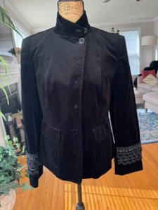 PIAZZA SEMPIONE black velvet jacket it 46 us 12 (JA300 - Picture 1 of 8