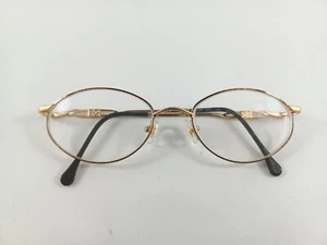 ESCADA E015 Gold Eyeglasses Frame 52-18x135 Used Condition Free Lens Wipes #6 - Picture 1 of 10