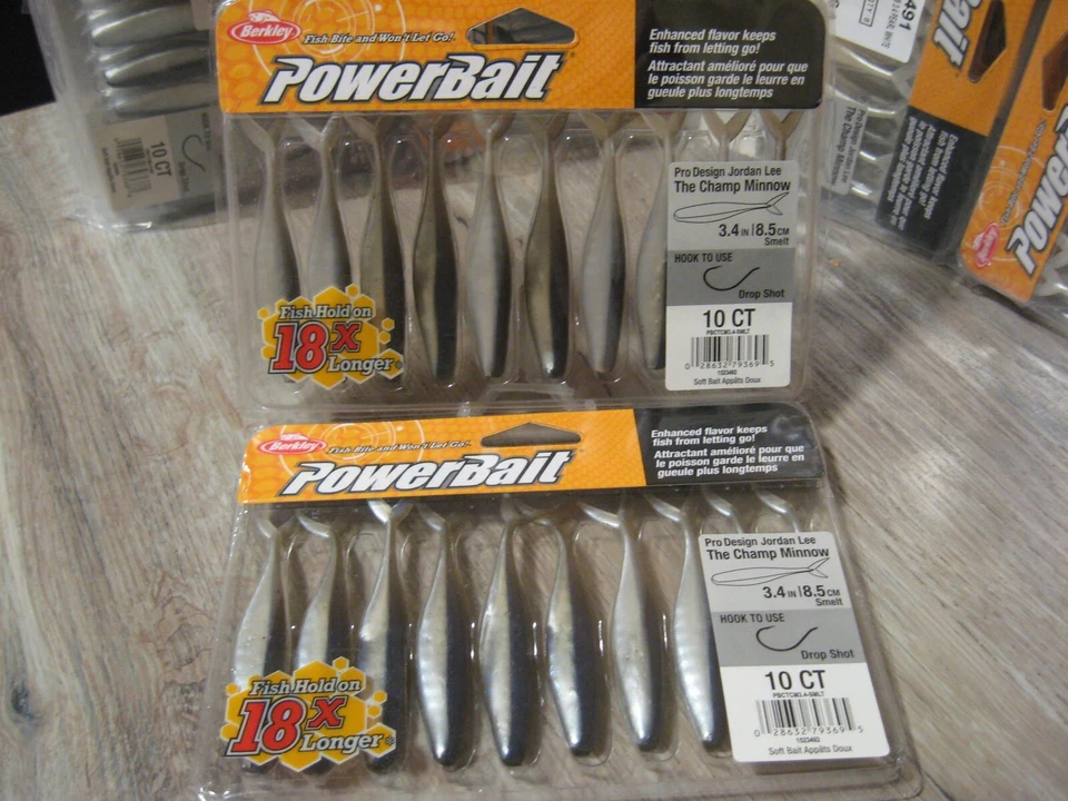 Berkley 1504855 Champ Minnow 3.4" Smelt FW Swimbait Fishing Lure