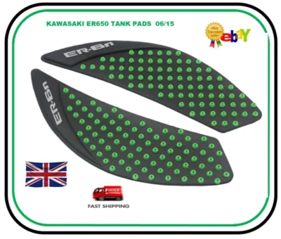 ALMOHADILLAS DE AGARRE DE RODILLA DE TANQUE KAWASAKI ER650 ER 650 ER-6N ER6 2006-2015 VENDEDOR USADO DEL REINO UNIDO Foto 1 de 4