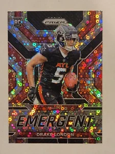 2022 Panini Prizm Drake London RC #E-5 Emergent Disco Falcons - Picture 1 of 6