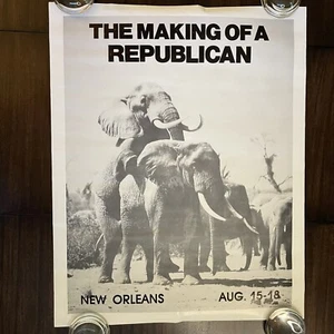 1988 Republican National Convention Elephant Poster GOP New Orleans RNC Politics - Picture 1 of 5