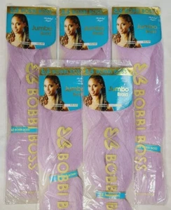 (5 PACK) BOBBI BOSS BRAIDING HAIR 100% KANEKALON JUMBO BRAID #LAVENDER NEW - Picture 1 of 9