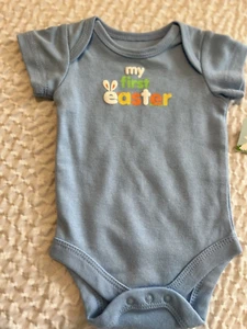 Infant Boy's " My First Easter" One Piece Blue Creeper Size Newborn NWT* - Picture 1 of 4