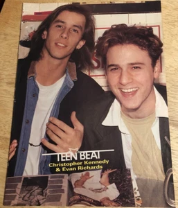 1990s CHRISTOPHER KENNEDY & EVAN RICHARDS - Vintage Teen Magazine Article - Imagen 1 de 2
