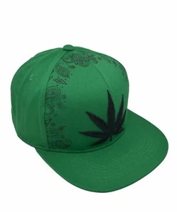 Weed Hat, Pot Leaf Hats, Marijuana Snapback Cap, Green Cannabis Baseball Caps - Imagen 1 de 9