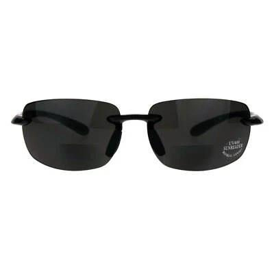 Gafas de sol de lectura bifocales para hombre ligeras sin montura lector rectangular Foto 1 de 2