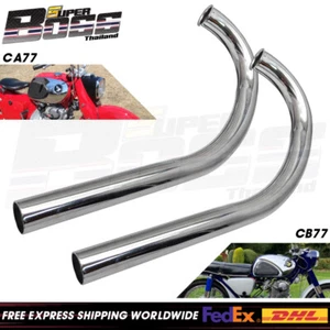 Exhaust Muffler Pipe Superhawk 305 CB72 CB77 Header Pipe (1Pair) - Picture 1 of 7