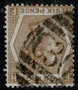 1872 GB Used Abroad Fine VALPARAISO C30 6d Chestnut SG122a/Z73 Pl 11 HF FU - Picture 1 of 2