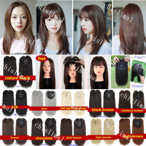 11 Color Synthetic Topper Piece Women Hairpiece Toupee Topper Closure with Bangs
