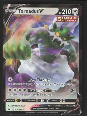 Tornadus V 124/198 Ultra Rare Pokemon SWSH06: Chilling Reign - Image 1 of 2