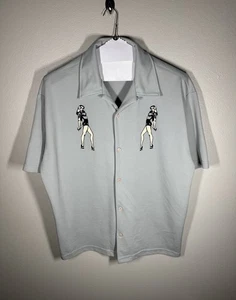 Vintage BC Ethic Camp Collar Shirt Mens Size XL “Fly Girl” Smooth Custom Fit USA - Picture 1 of 16