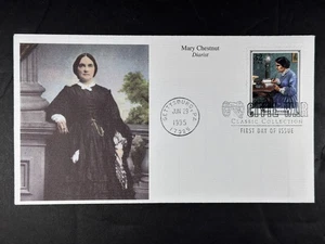 US FDC Mary Chesnut 1995 Mystic Stamp Cover Civil War Diarist 32c a883 - Picture 1 of 2