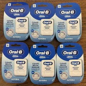 Oral-B Glide Healthy Gums Floss 50m/54.6 yd each / Pack of 6 - Picture 1 of 3
