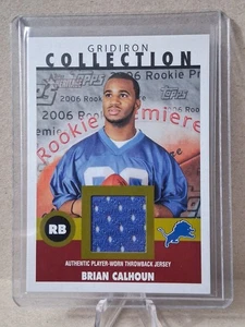 Topps Heritage Rookie Premiere 2006 Brian Calhoun #GC-BC Player Worn Throwback - Imagen 1 de 2