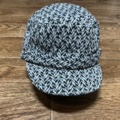 David & Young NewsBoy Cabbie Blue/Black Elastic Cap (Measurements Upon Request) - Image 1 of 4