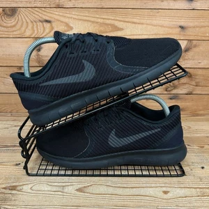 Nike Trainers Womens Size UK 6 Free RN CMTR Triple Black Running Gym Shoes - Picture 1 of 13