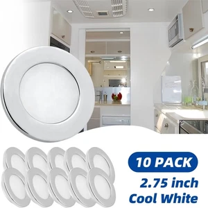 10PCS 12V 3W 2.75" LED Recessed Ceiling Light RV Camper Downlight Cool White - Picture 1 of 10