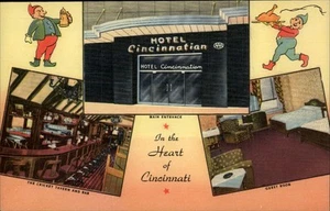 Hotel Cincinnatian Linen,OH Hamilton County Ohio Postcard - Picture 1 of 2