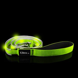 Green LED Flashing Dog Lead Light Up Leash Flashing Luminous Pet Safety Walking - Picture 1 of 11