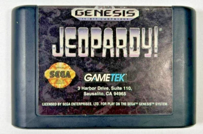 Jeopardy! [Sega Genesis, 1992] GameTek - Game Cartrtidge Only ** TESTED ** - Image 1 of 2