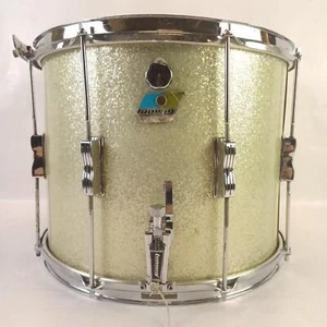 Ludwig 12x15"3Ply Silver Sparkle Marching Snare Drum Vintage70s Maple Blue/Olive - Picture 1 of 13