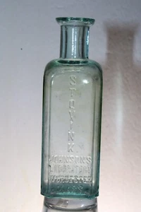 Johnson Laboratory Stovink Medicine Bottle Worchester Mass 4 1/2'' BLOWN - Picture 1 of 8