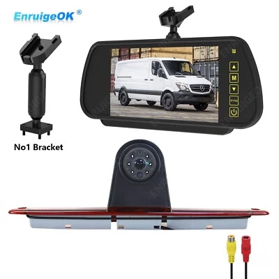 7" Mirror Monitor Brake Light Backup Camera For Mercedes-Benz Sprinter Van - Image 1 of 4