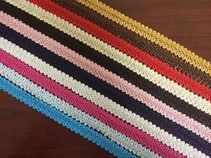 5/8" French Gimp Braid Trim Ribbon Scrapbooking Wedding Decoration 12 Colors - Picture 1 of 13