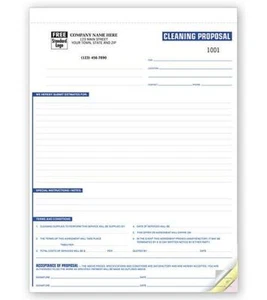 100 Professional Cleaning Proposals 3 Part / NEBS Deluxe No. 6592 - Picture 1 of 1