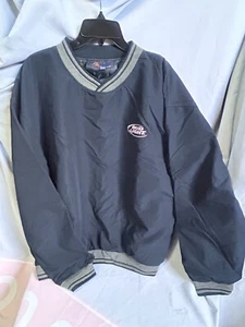Vintage Midland BUD LIGHT Navy Long Sleeve SweatShirt Lined Windbreaker Size XL - Picture 1 of 4