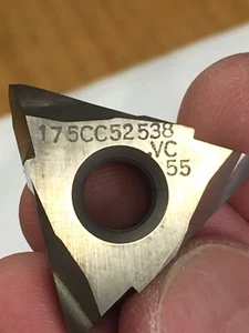 VERY LARGE CARBIDE INDEXABLE INSERT 175CC52538VC55 TRIANGLE USED FOR ?? - Picture 1 of 8