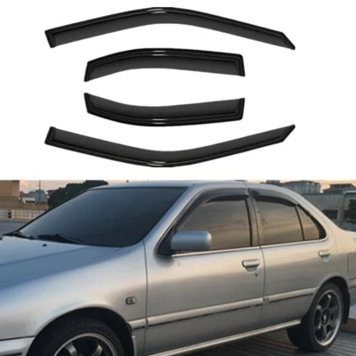 4x Sun Rain Guards Window Visor Wind Deflector For 2000-2006 Nissan Sentra Sedan Foto 1 de 4