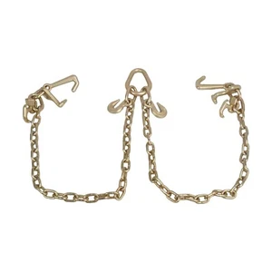 V-Chain G70 Bridle w/RTJ Cluster Hooks and Grab Hooks 3' Legs Tow Chain 4700 WLL - Foto 1 di 10