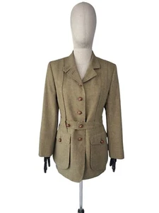 Chaqueta Blazer Abrigo DAKS Signature Tweed Hacking Mujer Lana - Imagen 1 de 24