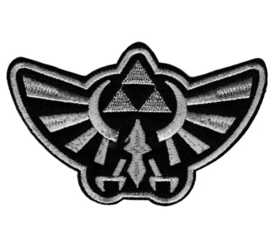 🕹️Nintendo LEGEND OF ZELDA Hyrule's Royal Crest SILVER Logo Iron-on PATCH! Link - Image 1 of 2