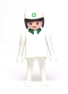 Playmobil Figure Vintage Medical Hospital Nurse w/ Hat White Hands - Picture 1 of 1