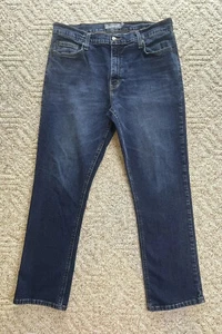 Members Mark Jeans Men's 36x30 Straight Fit Dark Blue Denim - Picture 1 of 22
