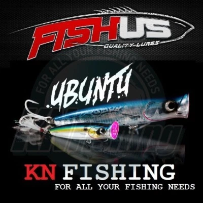 Señuelo FISHUS LURENZO UBUNTU 115 Popper Top Duro Agua Spinning Pesca 115mm 32gr