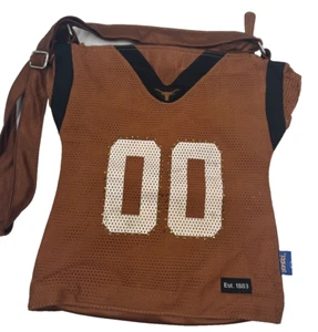 University of Texas Longhorns Jersey Handbag - 16" X 14" Sandol UT Austin Purse - Picture 1 of 9