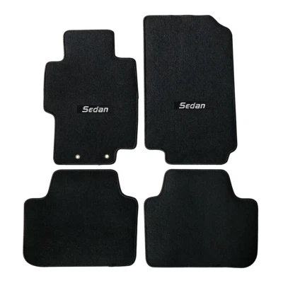 For 04-08 Acura TSX All Black Floor Mats Carpets Nylon Front Rear Anti-slip Set Foto 1 de 4