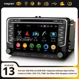 Android 13 Autoradio Für VW Golf 5/6 Passat Tiguan Polo T5 Caddy Skoda SEAT Navi - Bild 1 von 24