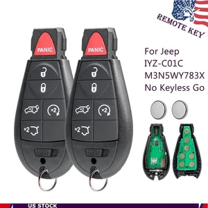 2 Replacement for 2008-2013 Jeep Grand Cherokee Remote Control Key Fob IYZ-C01C - Picture 1 of 7
