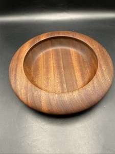 Hand Turned Wood Bowl Mahogany Crossroads Tryon, NC 9”x1” BB11 - Picture 1 of 7