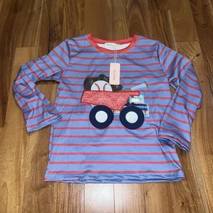 Marie Nicole Dump Truck Baseball Red Blue Stripe Long Sleeve Top. 3XL. - Picture 1 of 7